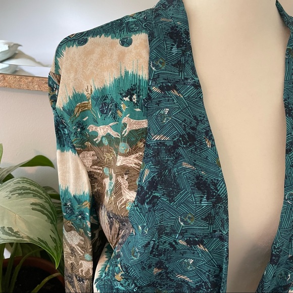 Vintage Waterfall Tropical Jungle Cardigan Jacket - Picture 4 of 9